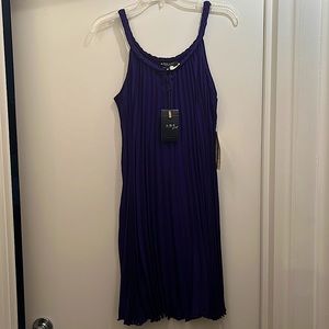 ABS by Allen Schwartz purple pleated mini, size M.